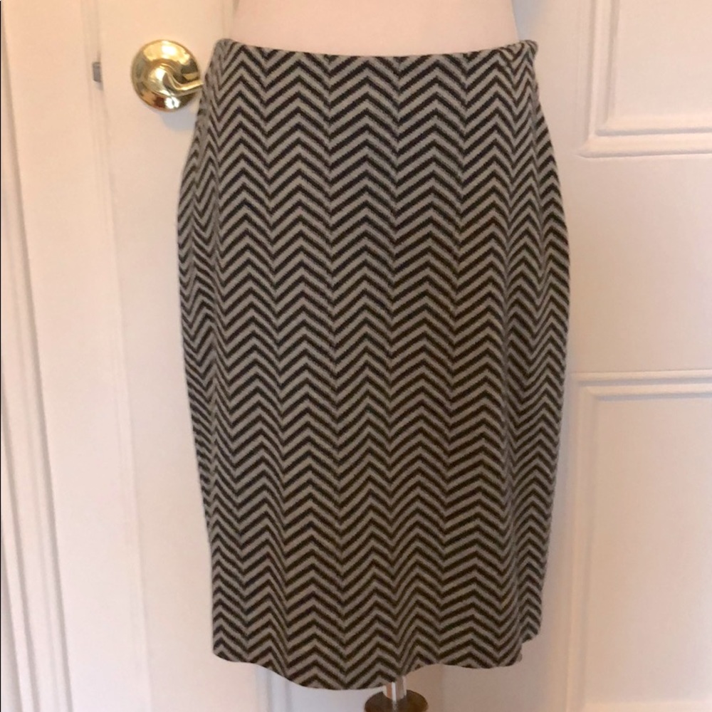 INC International Concepts Gray Herringbone Skirt